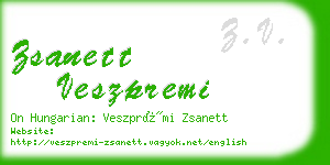 zsanett veszpremi business card